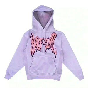 Half Evil purple puff print spring drop